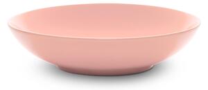 Piatti Fondi set pezzi 6 posti tavola in porcellana con decoro Sottosmalto Collezione Mitika lavabile in lavastoviglie colore Rosa Capri