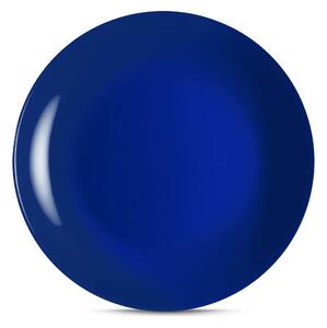 Piatti piani set pezzi 6 posti tavola in porcellana con decoro Sottosmalto Dimensioni diametro 27 cm Collezione Mitika lavabile in lavastoviglie colore Blu Portofino