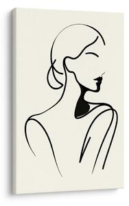 Quadro su tela – Donna in linee minimaliste