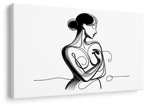 Quadro su tela – Corpo femminile in linee artistiche