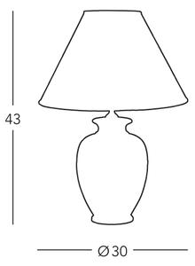 Kolarz 731.70W.150 - Lampada da tavolo NONNA 1xE27/100W/230V, motivo cervo, bianco/oro