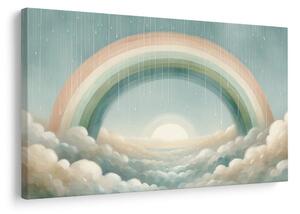 Quadro su tela – Arcobaleno sopra un mare di nuvole