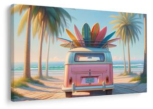 Quadro su tela – Estate nei colori delle tavole da surf