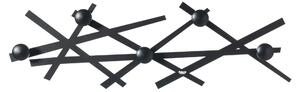 Appendi abiti 5 Post SHANGHAI in metallo tagliato al laser dimensioni 74 x h23 cm Nero