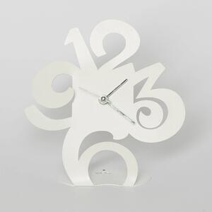 Orologio Plink in metallo verniciato, Dimensioni 13xh17 cm colore Bianco Neve