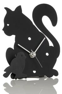 Orologio Kat in metallo, colore Nero Goffrato