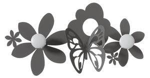 Gancio da muro Farfalle design � quello inconfondibile Butterfly Dimensioni 44xh24 cm colore Fango