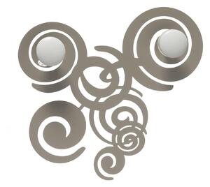 Ganci da parete con riccioli Arabesque con due pomelli posti al centro Dimensioni 29xh29 cm colore Sabbia