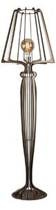 Lampada da terra raffinata Minerva in metallo, diam.48x166h, colore Bronzo