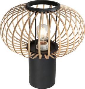 Steinhauer - lampada da tavolo - Bloeba - naturale nero - bambù metallo - lampada da comodino - E27 - 4499ZW