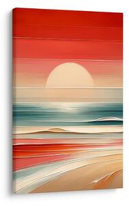 Quadro su tela – Spiagge sabbiose nella luce calda