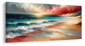 Quadro su tela – Onde che si infrangono sulla costa