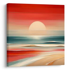 Quadro su tela – Mare e cielo in toni caldi