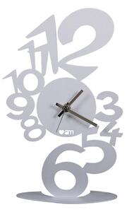 Orologio Lupin tavolo in metallo, 17x28hx6P, colore Alluminio