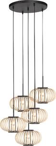 Mexlite - lampada a sospensione - HaloSwap - naturale nero - bambù - E27 - 4523ZW