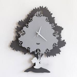 Orologio Albero pendolo in metallo, 33x5Px40h, colore Ardesia-alluminio