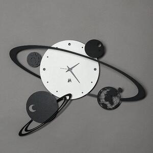 Orologio Sistema Solare in metallo, 50x36hx8P, colore Bianco Neve
