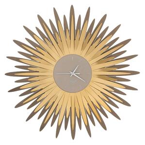 Orologio da parete a forma di ampia raggiera Sting in metallo, diam.60, colore Bronzo Oro Trasparente