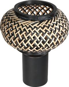 Steinhauer - lampada da tavolo - Bloeba - naturale nero - bambù metallo - lampada da comodino - E27 - 4498ZW