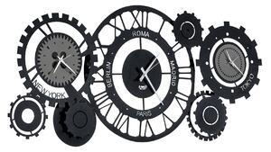 Orologio Fuso MECCANO in metallo, 97x44h, colore Nero Goffrato
