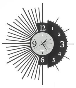 Orologio da parete con doppio design MIRO Dimensione: 52x59 h cm colore Nero e bianco marmo