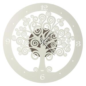 Orologio da casa moderno Grande Albero della vita Diametro 55 cm verniciato a polvere epossidica caratteristici rami colore Bronzo e avorio