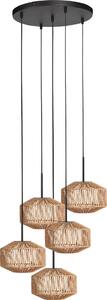 Mexlite - lampada a sospensione - HaloSwap - naturale nero - cotone - E27 - 4525ZW