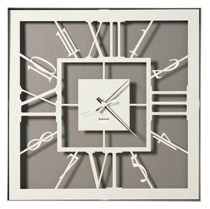 Orologio da muro di design Tauro con i numeri romani Dimensioni 50x50 cm colore Fango e avorio
