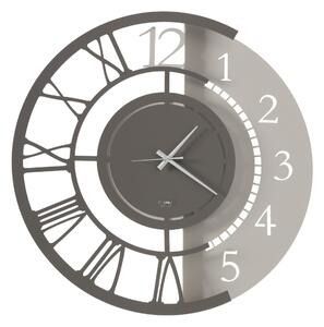 Orologio da parete doppio stile Full Metal Jack lato all�antica numerazione romana e dall�altro alla numerazione araba Diametro 60 m Grande coloree Avorio e fango