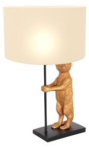 Anne Lighting - lampada da tavolo - Animaux - nero - lino metallo - Ø 30cm - E27 - 8225ZW