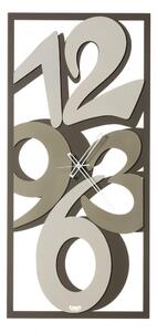 Orologio rettangolare da parete VISION in Ferro colorato Dimensioni 42x h90 cm colore Fango, avorio e sabbia