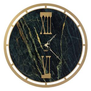 Orologio effetto marmo pregiato Mood Diametro 63 cm colore Oro lancette e dei numeri romani quadrante dall'effetto marmo trasparente e venature d'oro