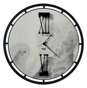 Orologio effetto marmo pregiato Mood Diametro 63 cm colore Oro lancette e dei numeri romani quadrante dall'effetto marmo colore Nero e marmo Dover