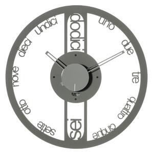 Orologio da parete Circolo piccolo Dimensioni 44 cm ore scritte in forma di lettere anzich� numeri colore Fango
