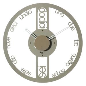 Orologio da parete Circolo piccolo Dimensioni 44 cm ore scritte in forma di lettere anzich� numeri colore Sabbia