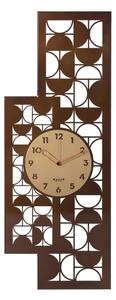 Orologio di design da parete in ferro VOGUE Dimensioni: 34,5 x h90 cm lancette dorate prende l'orologio Glam ma con una forma allungata ed un quadrante rotondeggiante Caramello industrial/oro laccato