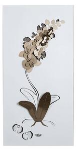Pannello Orchidea in metallo, 100x50x8P, colore Bronzo