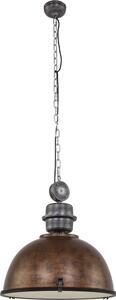 Steinhauer - lampada a sospensione - Bikkel - marrone - vetro metallo - Ø 52cm - E27 - 7834B