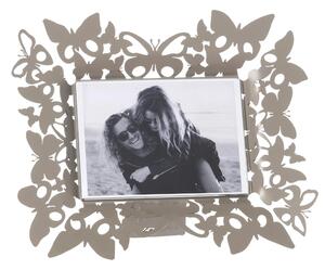 Portafoto Orizzontale caratterizzato delle farfalle che adorneranno la foto 17x13 cm-FARFALLOSO, dimensioni 30,5 x h25,5 cm, colore Sabbia