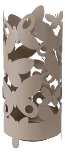 Portaombrelli composto da numerose farfalle di diverse dimensioni Butterfly in metallo, diametro 25x h 55 cm, colore Beige