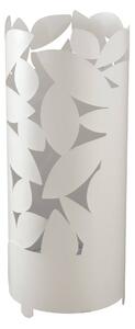 Porta Ombrelli Autunno in metallo, diam.23x55h, colore Bianco Neve
