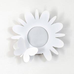 Porta Umidificatore Fiorello in metallo, colore Bianco Neve