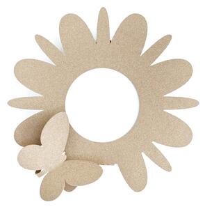 Porta Umidificatore Fiorello in metallo, colore Beige