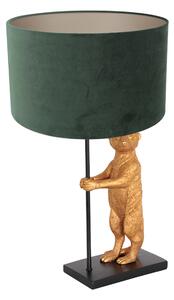 Anne Lighting - lampada da tavolo - Animaux - nero - metallo velluto - Ø 30cm - E27 - 8226ZW