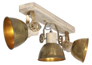 Mexlite - faretto - Gearwood - bronzo - metallo legno di gomma - faretto a superficie - E27 - 2133BR