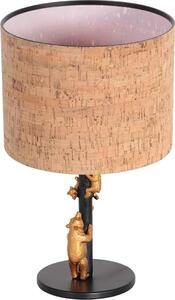 Anne Lighting - lampada da tavolo - Animaux - naturale nero - metallo tessile - lampada da comodino - E27 - 4354ZW