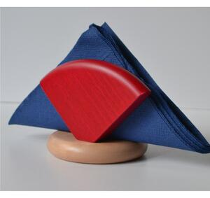 Portatovaglioli in legno di tiglio VELA 10xh9,5 cm realizzato a Bergamo Italia a mano colore Naturale Rosso