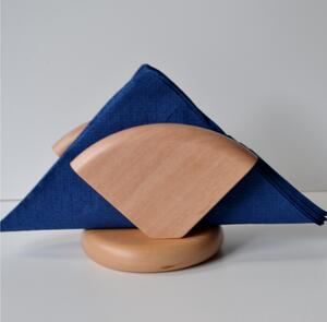Portatovaglioli in legno di tiglio VELA 10xh9,5 cm realizzato a Bergamo Italia a mano colore naturale