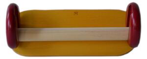 Portarotolo Da muro portascottex fissabile con biadesivo diametro 30x h11 cm in fornito di biadesivo colore giallo rosso