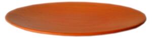 Centrotavola, portafrutta in Legno di Ontano diametro 40xh 3,5 cm colore arancione